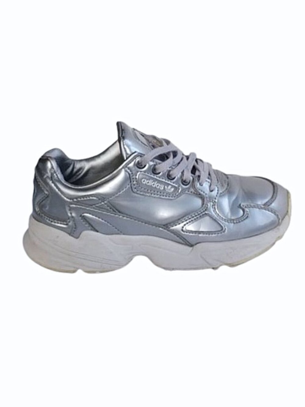 Adidas "Falcon" Runner in Silver Metallic  - Sz. 6